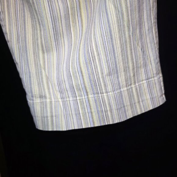 Vintage TEHAMA NANCY HALEY Striped Capri Pants 14 - Picture 8 of 13